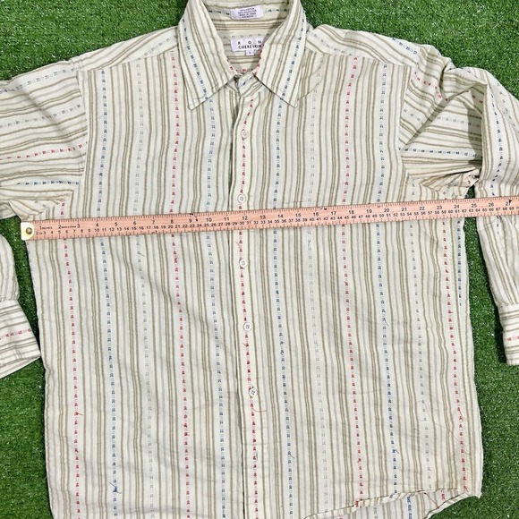 Vintage Ron Chereskin Button Up Large Butter Yellow 70s Button Down Shirt EUC - Picture 3 of 5